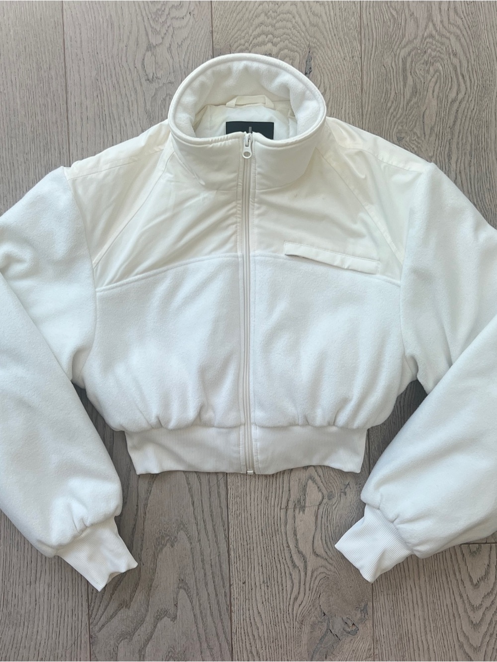 ALO Polar Fleece Cropped Wintry Mix Jacket Women’s Size XS